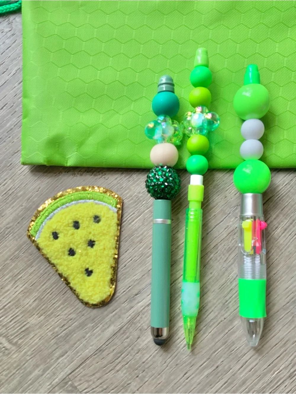 NEW📚 Homemade Crafted Beaded Pens Stationery Set OS